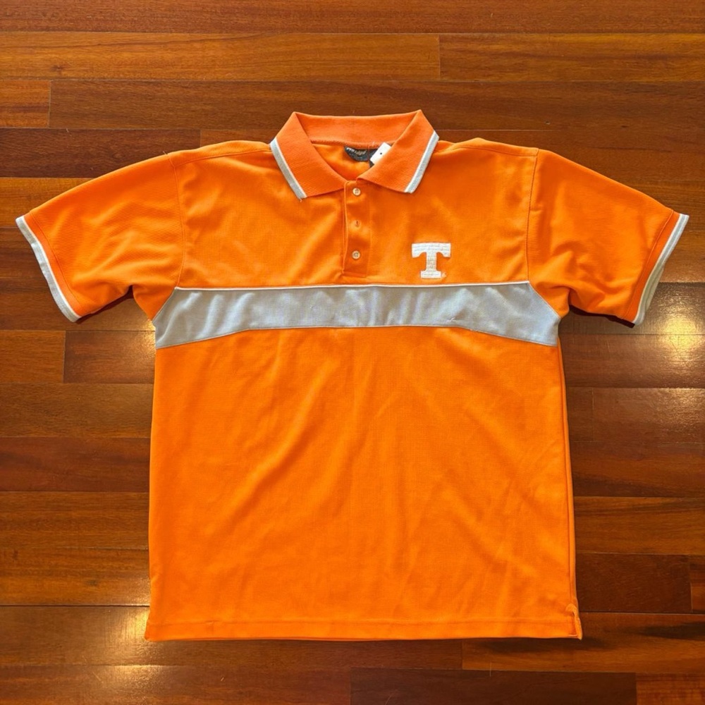 Pro Edge Orange and White Polo Shirt Reflective Stripe